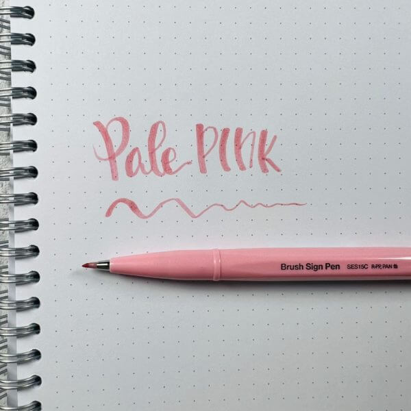 Pentel Sign Pen Brush COLOR pale pink