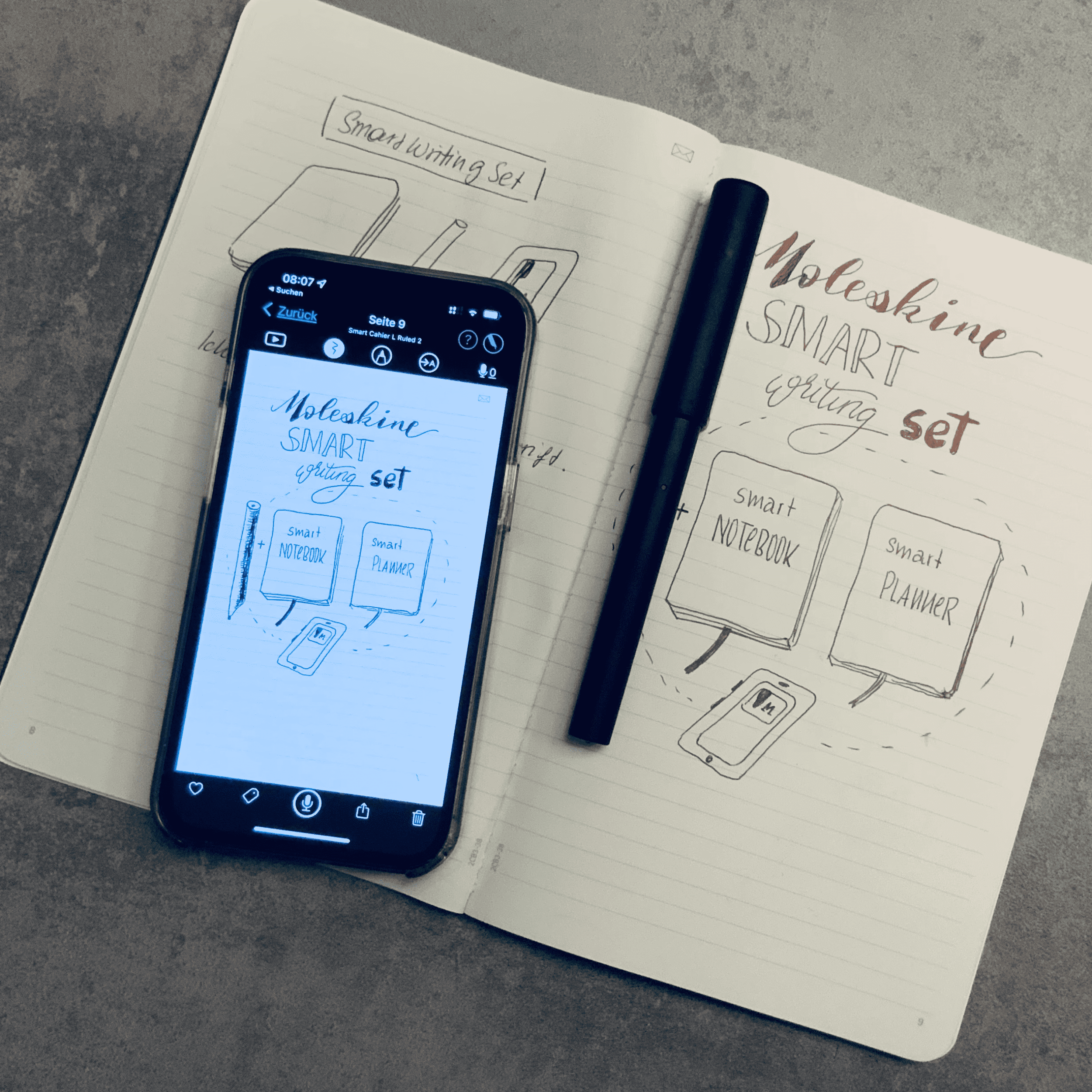 Moleskine Smart Writing Set mit der App direkt aufs Handy