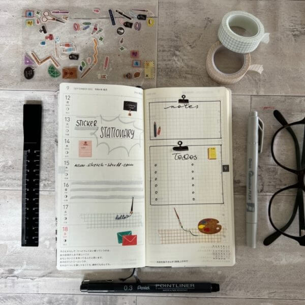 Midori Sticker Marché - Stationery Planner Sticker