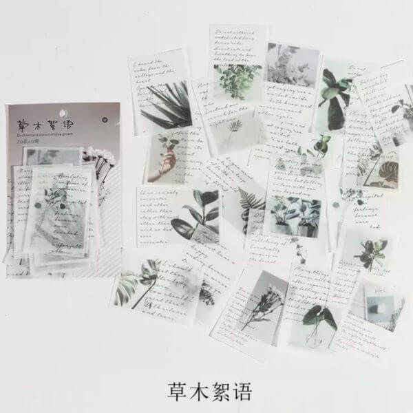Washi Sticker vintage plants