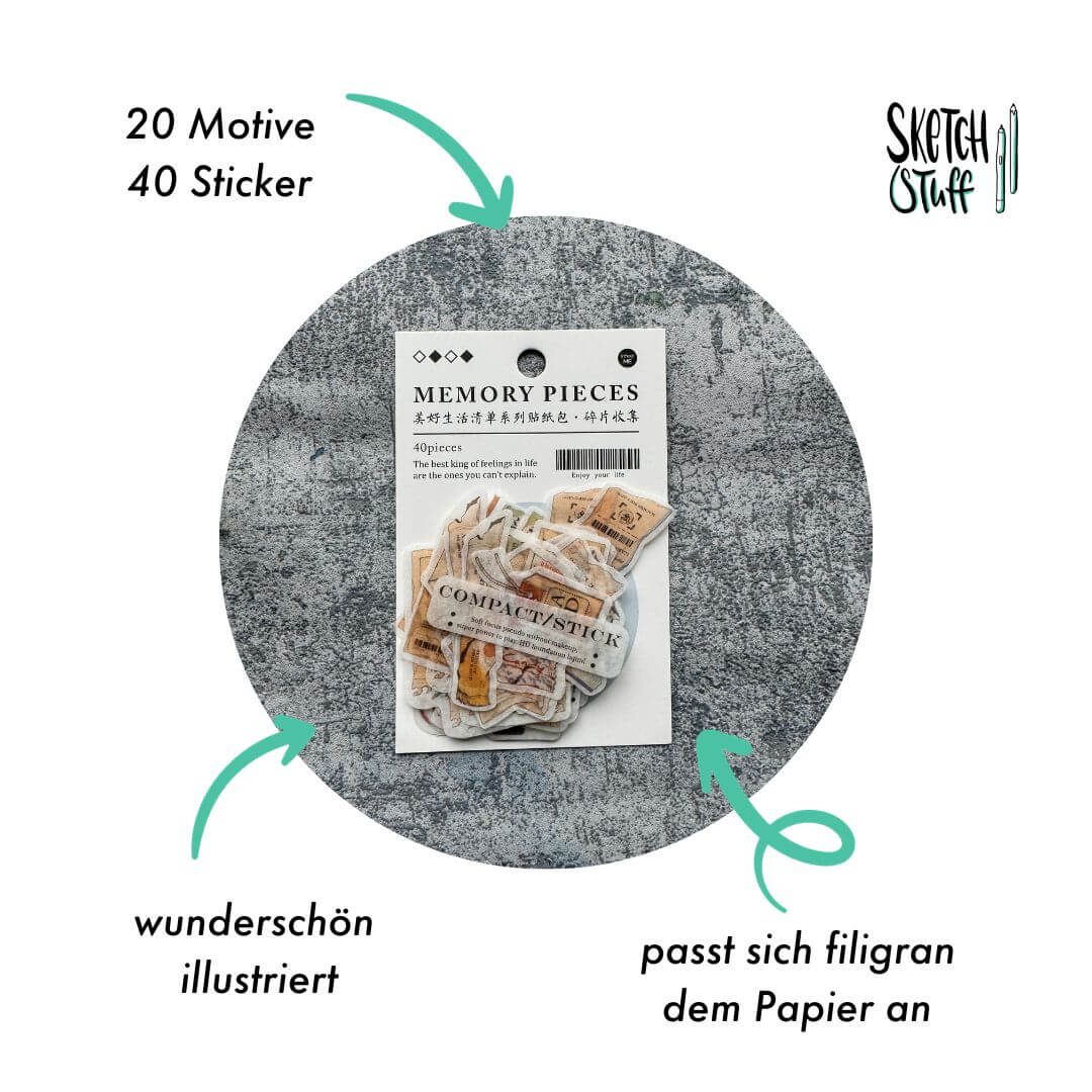Washi Sticker "Memory Pieces" SketchStuff